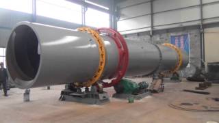 Drum dryer for sawdust drying, wood chips drying, plastic waste drying (rotary dryer, tumble dryer)