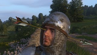 Kingdom Come: Deliverence, I took an arrow to the eye. Faint hearted knight.