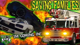 Defending FIREFIGHTERS and Saving FAMILIES in GTA 5.. (GTA Funny Moments)