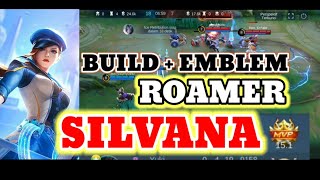 EMBLEM BUILD ROAMER SILVANA#solorankpush #mobilelegends