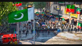 Release Imran Khan protest in los Santos | GTA 5 Pakistan | Pakgmgamer