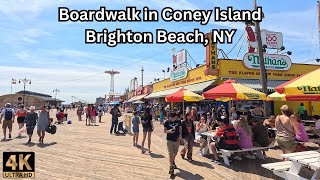 Walking Tour in Coney Island Brighton Beach NY 4k