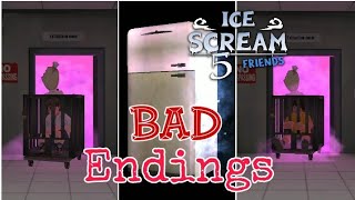 Ice Scream 5 Bad Endings