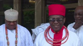 Tinubu receives Oba of Benin and Olugbon of Orile-Igbon.