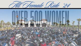 OVER 500 STRONG  | All Females Rolling Out of Adamec Harley Davidson (ALL FEMALE RIDE '24)