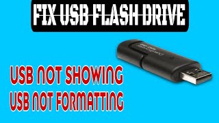 How To Fix Corrupted USB | Not Showing or Not Formatting | Format USB Flash Drive Using CMD