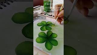 ☘️Three Leaf Clover|Watercolour painting #shorts #tutorial @sunjidakabir7300