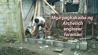 Ano ang pagkakaiba ng archetich,engineer at foreman👍