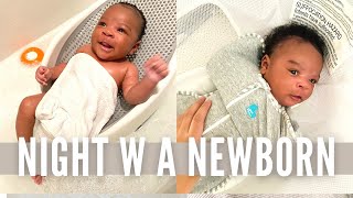 REALISTIC NEWBORN ROUTINE | A NIGHT WITH A NEWBORN / 6 WEEKS OLD