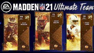 MUT 21 Golden Tickets Return! 4 NEW 99 OVRs! Derek Carr, Grant Delpit, Jalen Reagor, Derick Roberson