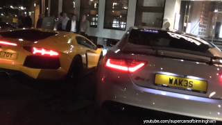 'LORD ALEEM VS MIGHTY MO REV BATTLE' AVENTADOR VS RS7 REV BATTLE INSANE SOUNDS, INSANE FLAMES!!