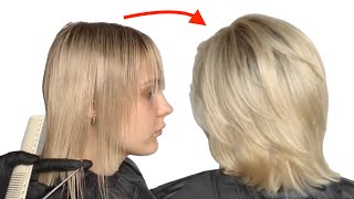 How To Cut Your Own Hair Into Layers Cascade Haircut | Rhapsody Love Haircut Eva Lorman