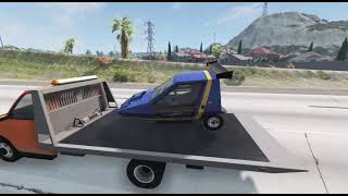 Jumping a 3-Wheel Wigeon onto a Flatbed in BeamNG