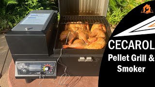 CECAROL Pellet Grill Review + Smoked Chicken