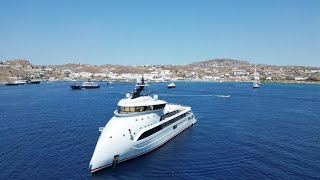 SuperYacht OLIVIA O 88m • $200M.💰 Anchor in Mykonos 🇬🇷  #yacht #boat #sea #bilionaire #luxury #money