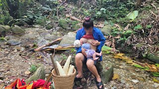 child and go to work as a woodcutter to let them know so they can get money to buy milk for the chi