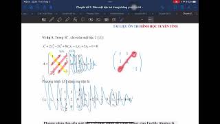 (Hình Học Tuyến Tính 1) Bài 3: Siêu Mặt Bậc Hai Trong Không Gian Euclid