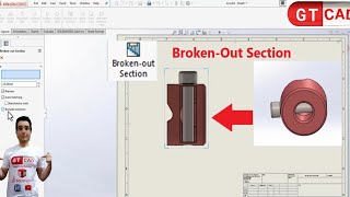 💯Really?How to use the Broken Out Section Tool in SolidWorks!#gtcaad #section_out #solidworks_tips