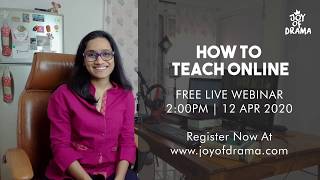 How To Teach Online | Free Webinar | Vaishali Chakravarty