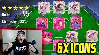 EA FC 24 (FIFA 24): WELTREKORD! 6x ICONS in 132 Rated Full ICON Fut Draft Challenge Ultimate Team