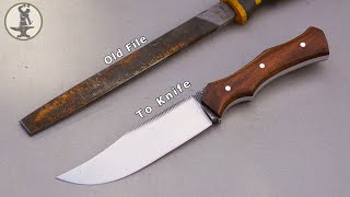 I Made An Incredible Hunting Knife Out Of Old Files