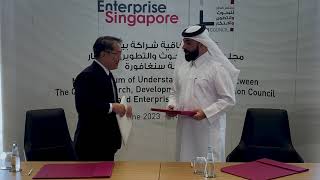 MoU Signing Ceremony between QRDI Council and Enterprise Singapore