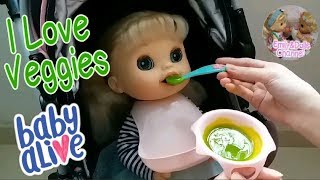 Baby Alive Video| Feeding Baby Alive Real Surprises Doll Willow Veggies Food + Changing Messy Diaper