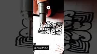 simple mandala patterns #shoets #mandala #mandalaart #satisfying #ytshorts #viral #inkwithme #howto