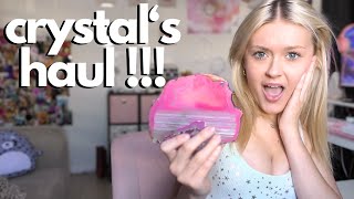 crystal's haul !!! ( amethyst, rose, quartz, & more !! )