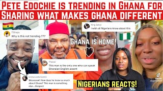 NIGERIAN ACTOR PETE EDOCHIE IS TRENDING IN GHANA FOR SHARING WHY GHANA IS UNIQUE & LOVED WORLDWIDE