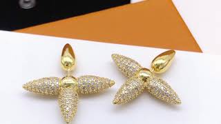 LOUIS VUITTON fashion star temperament earrings