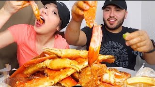 SEAFOOD BOIL KING CRAB LEGS MUKBANG WITH MY SISTER!!!