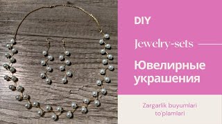 Hand made DIY Jewelery sets. Ювелирные украшения. Zargarlik buyumlari to'plamlari