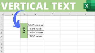 How to Write Text Vertically in Excel | Vertical Text in MS Excel