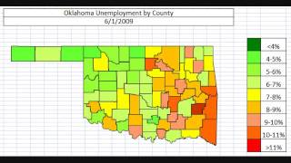 Map: Oklahoma Unemployment October 2013