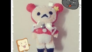 Christmas : How to make a kawaii Korilakkuma in Xmas Outfit Plushie Tutorial