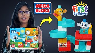 Mega Bloks Peek A Block Hero Playset | First Builders Construction Sets | peek a blocks fisher price