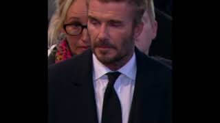 David Beckham Enters Westminster hall in tears