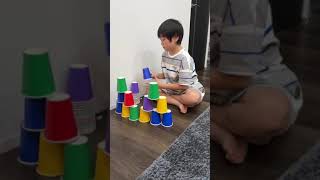 Building with cups!! Part27 #shorts #レオ