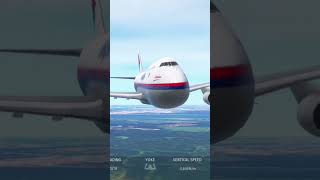 Ужас взорвалась хвостовая  часть самолёта боинга 747