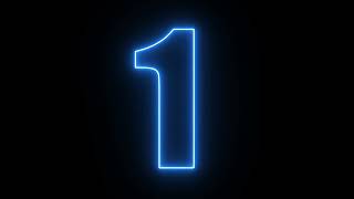 NEON NUMBER 1 DIGIT STOCK FOOTAGE ASSET for Editors | Vibrant Animated Motion BG for MOTION GRAPHICS