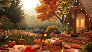 Cozy Lake House in Autumn Ambience w/ Crickets, Fireplace, Candles, Pumpkins and Fall Forest Sounds