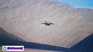 Dangerous approach & landing. Boeing c17 Globemaster Indian Air Force.