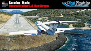 MSFS 2020 | Cessna Citation CJ4 | Samedan to Ikaria | Full Flight | VATSIM