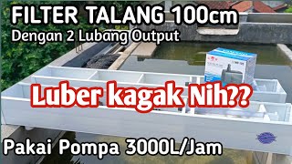 Test FILTER TALANG 100 cm Pakai Pompa 3000 Liter YAMANO WP 105