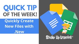 Google Tip: Quickly create a new Doc, Sheet, or Slide