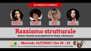 Webinario italiano-tedesco "Razzismo strutturale" #WeAreInThisTogether