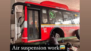 Electric bus || air suspension work || Olectra || #youtube #bus #repair