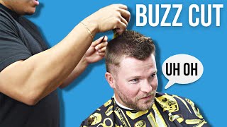 BUZZ SKIN FADE | FIXING A BAD HAIRCUT