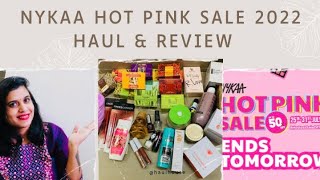 Nykaa hot pink sale 2022 haul and review #plum  #elfcosmetics #bareanatomy #vaadiherbals @Haulogist